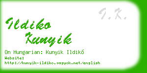 ildiko kunyik business card